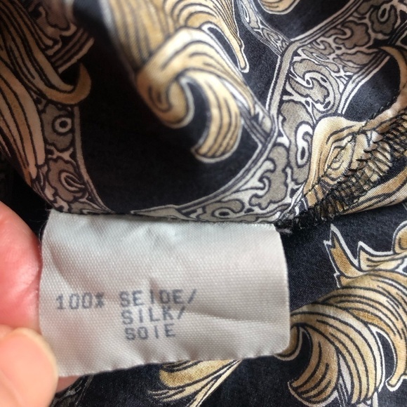 Vintage Givenchy Silk 90s Demure Blouse Size 16W - Picture 9 of 12